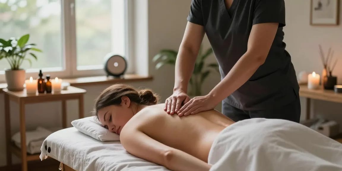 Relaxing Swedish massage therapy session using expert techniques in a calming environment.