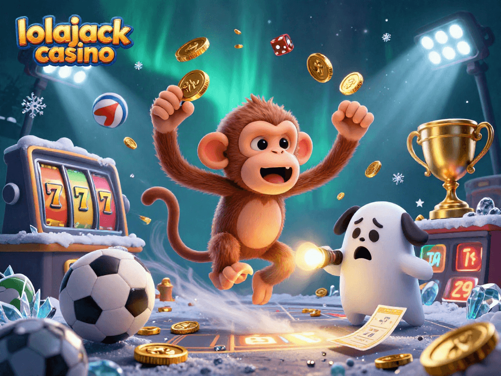 Maximize your wins at lolajack casino with this vibrant, action-packed casino illustration.