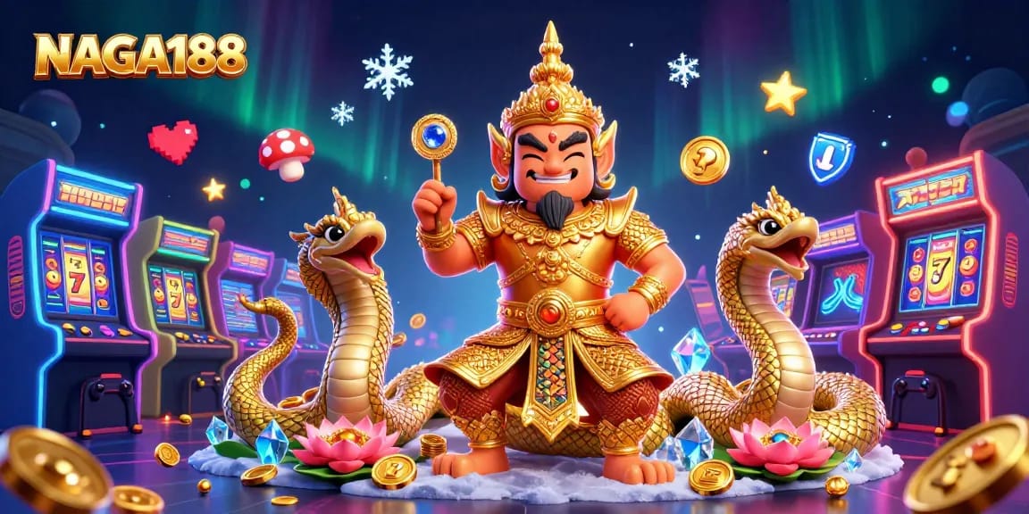 NAGA188 menawarkan pengalaman bermain slot yang seru dengan karakter unik di latar kasino yang mewah.