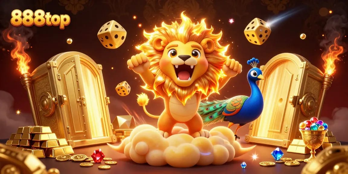 Experience thrilling wins with 888top as golden treasures and games abound in a dynamic casino scene.