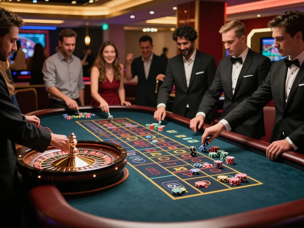 Experience thrilling live roulette action at https://l567.tech/ in a vibrant casino atmosphere with players engaged.