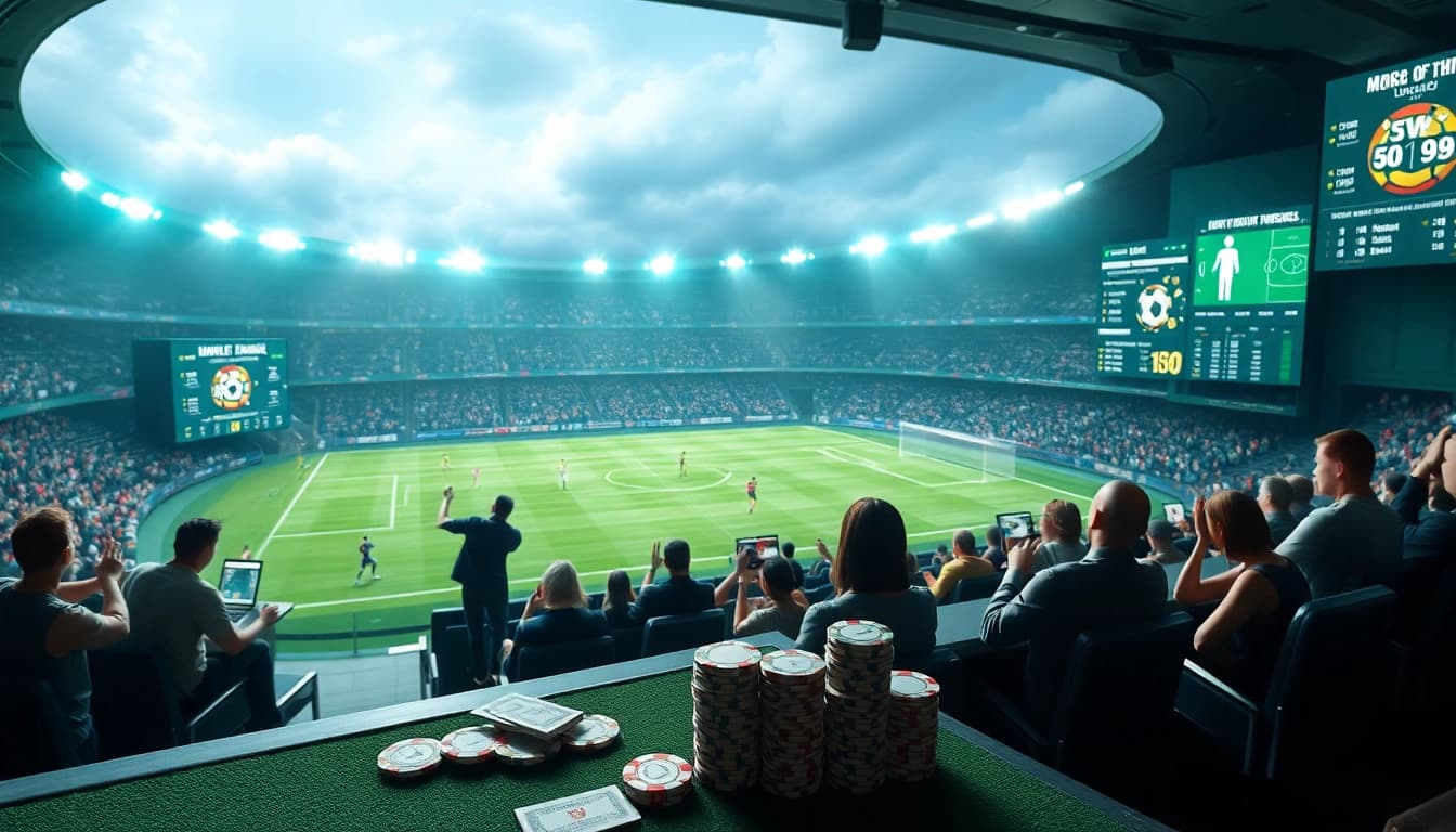 Engage in thrilling sports betting action with Nowgoal bóng đá as colorful screens display live odds and scores.