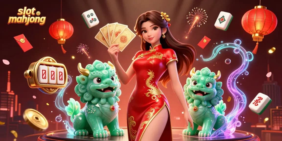 Experience slot mahjong dynamics with vibrant characters and exciting game elements in this animated scene.