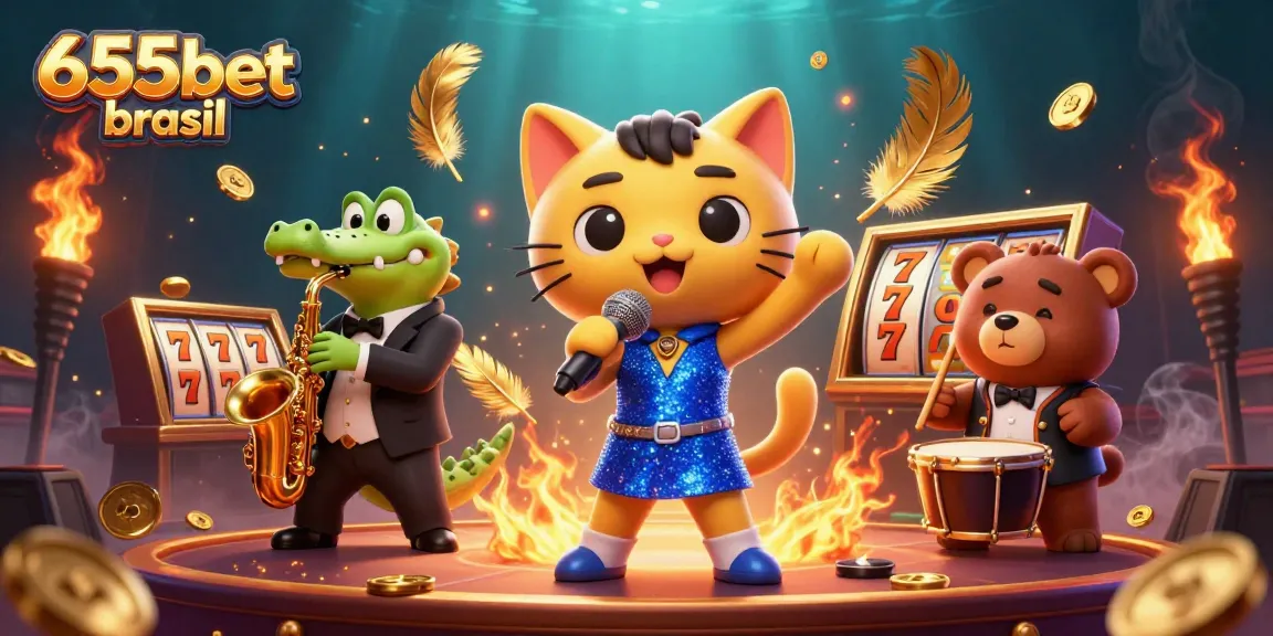 Engage in 655bet brasil with a lively casino scene featuring vibrant characters and dynamic gaming elements.