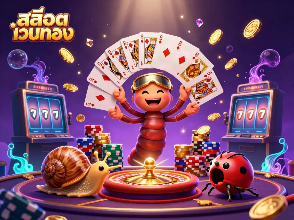 Engage with สล็อตเว็บตรง in an exciting casino setting featuring vibrant characters and dynamic game elements.