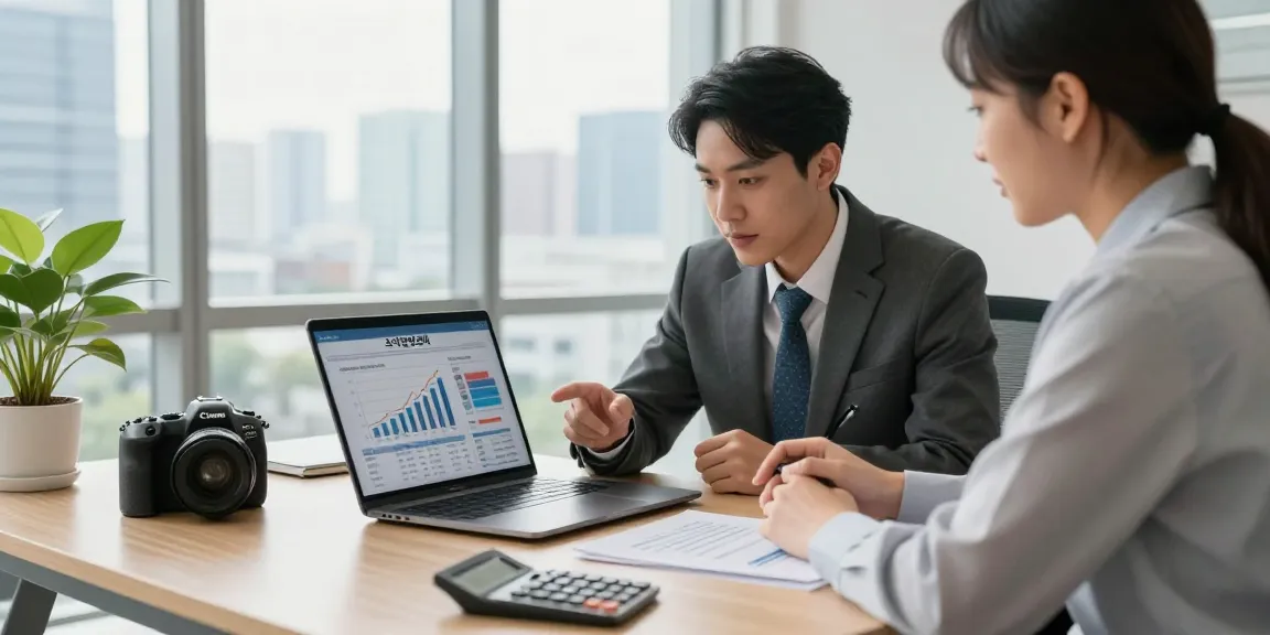 Consultation on 소액결제현금화 strategies in a modern office setting with financial graphs.