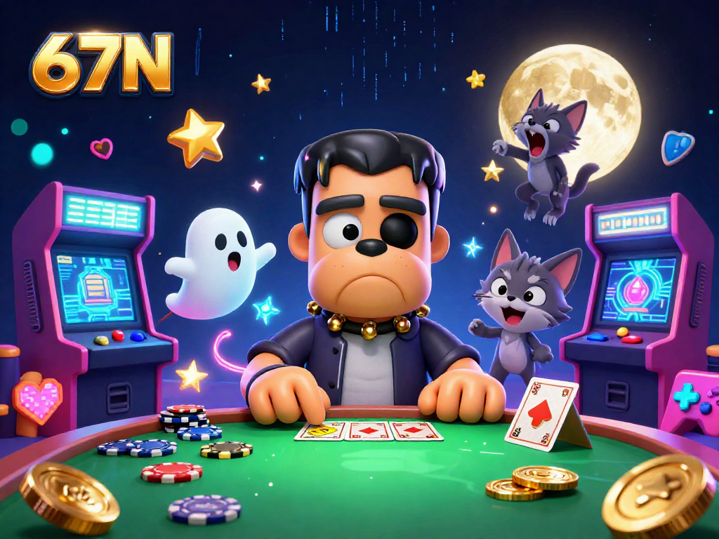 O 67N emociona ao trazer um cachorro Frankenstein jogando cartas em um casino assombrado.