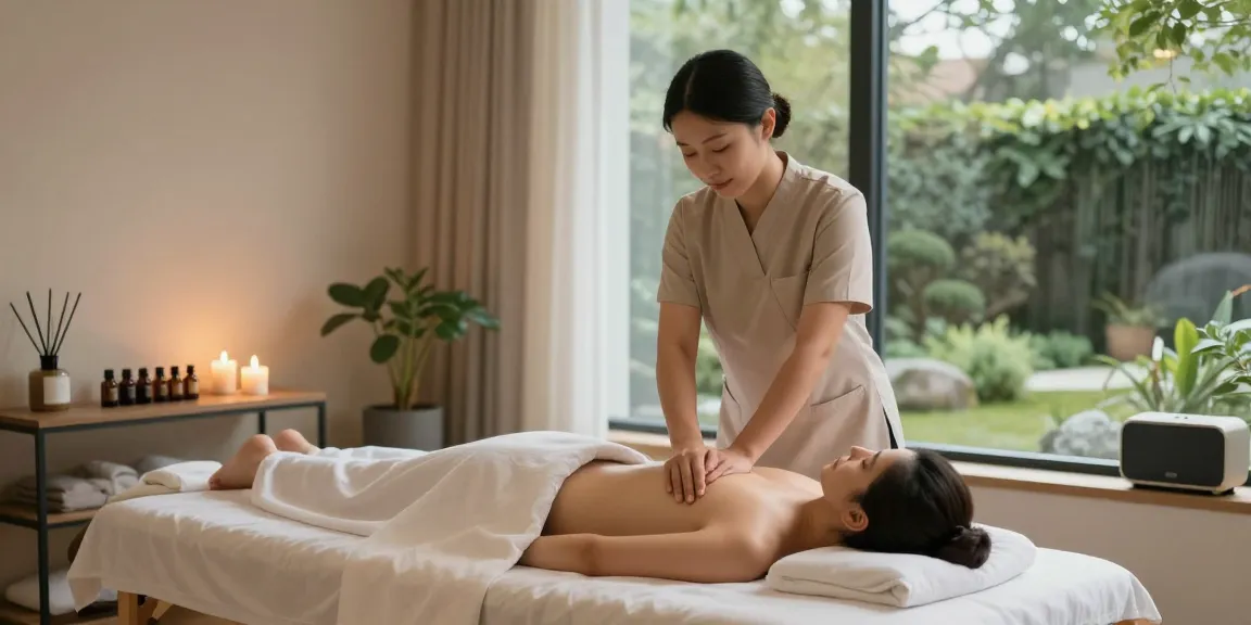 Swedish massage therapy session providing relaxation and wellness in a serene spa environment.