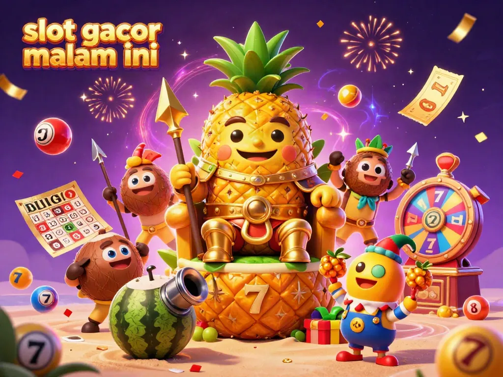 Raih jackpot dengan permainan slot gacor malam ini yang penuh dengan elemen kasino yang ceria.