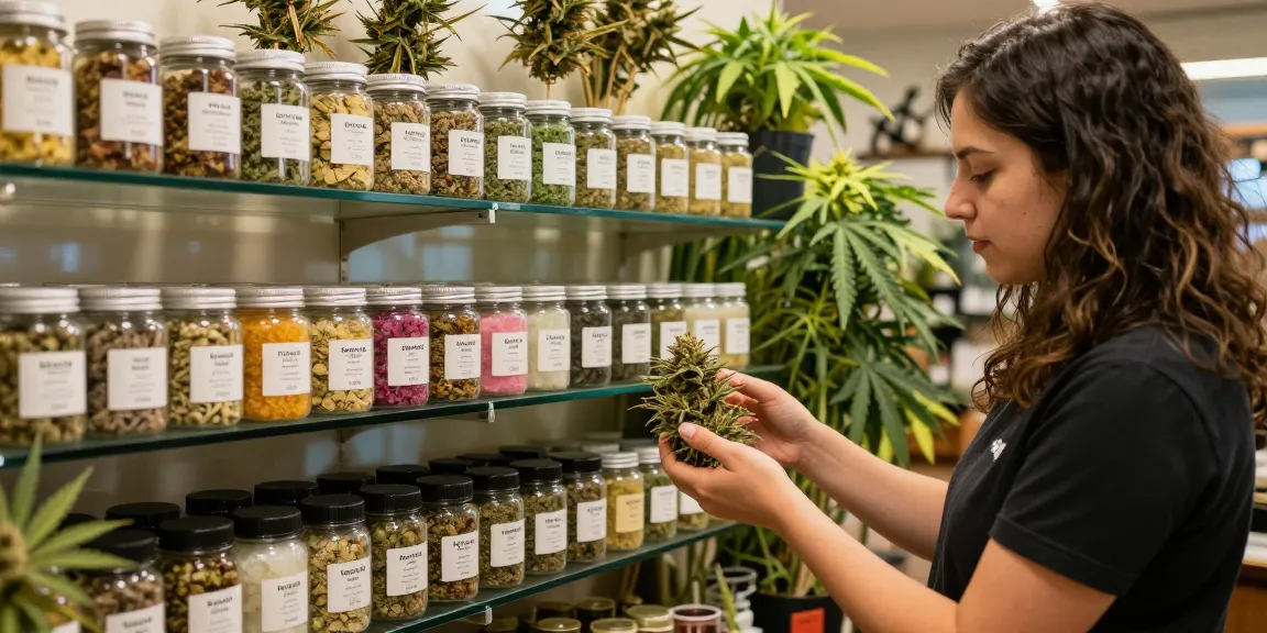 Showcasing the top 10 shatter strains in Canada at a vibrant cannabis dispensary.