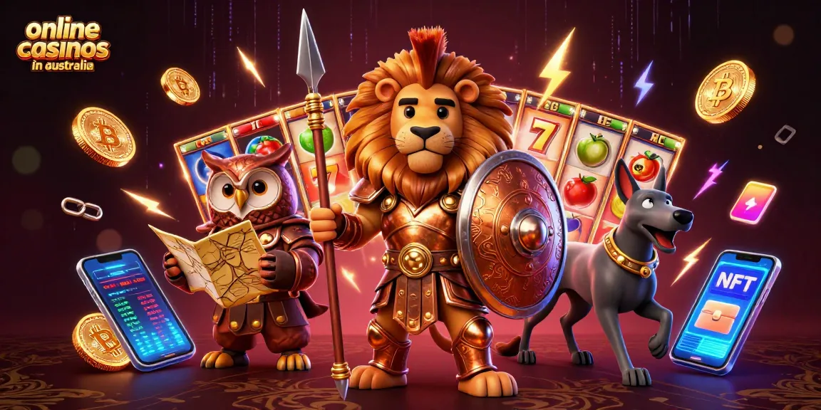 Experience thrilling online casinos in Australia with vibrant slot reels and dynamic game elements.