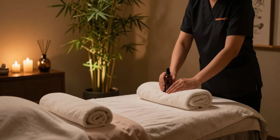 Relaxing 대구마사지 environment with a professional therapist and soothing decor