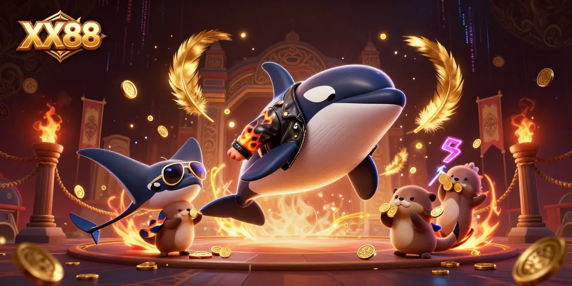 Experience the excitement of online gaming at XX88 with vibrant cartoon characters and thrilling casino elements.