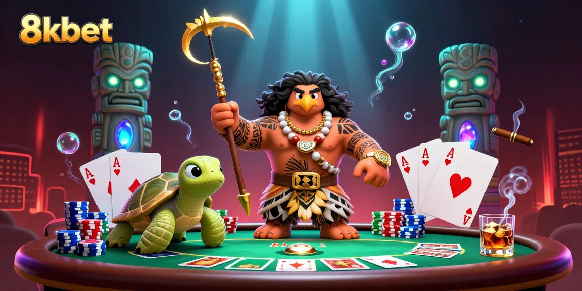 Experience thrilling wins at 8kbet with vibrant poker action and charming character dynamics.