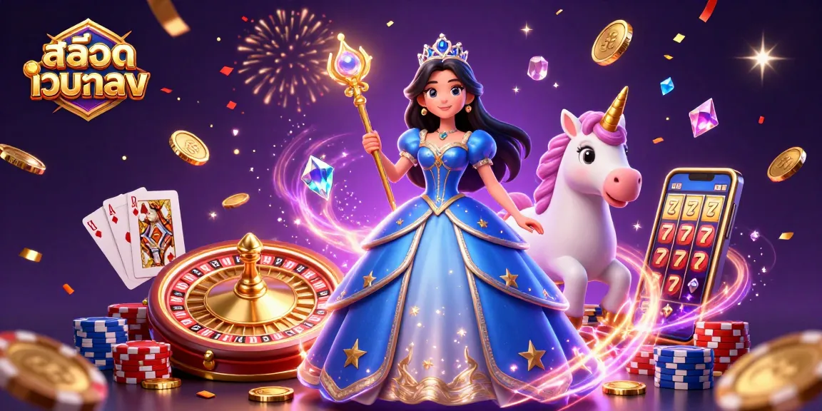 Spin the reels of สล็อตเว็บตรง with captivating characters in a vibrant casino scene filled with excitement.