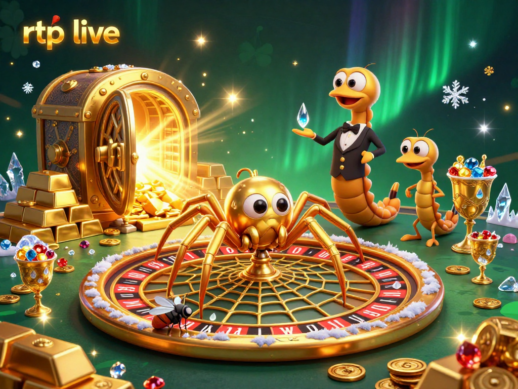 Spinning the roulette web in rtp live with charming casino elements in a dynamic 3D scene.
