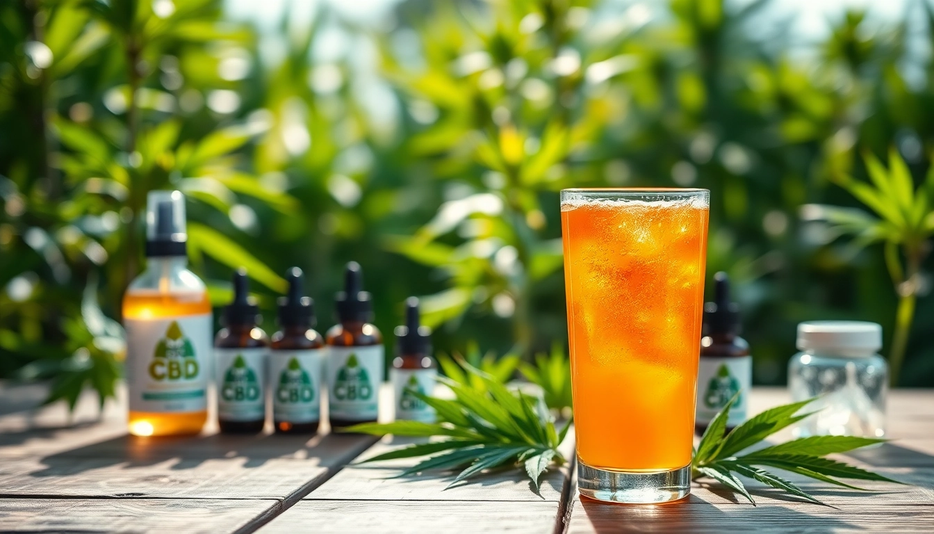 Experience the health benefits of CBD juice in a serene natural setting.