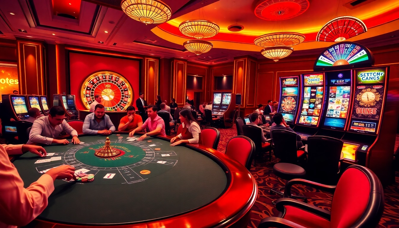 Experience thrilling gameplay at https://www.6l777.club/ with a vibrant casino scene featuring poker chips and a roulette wheel.