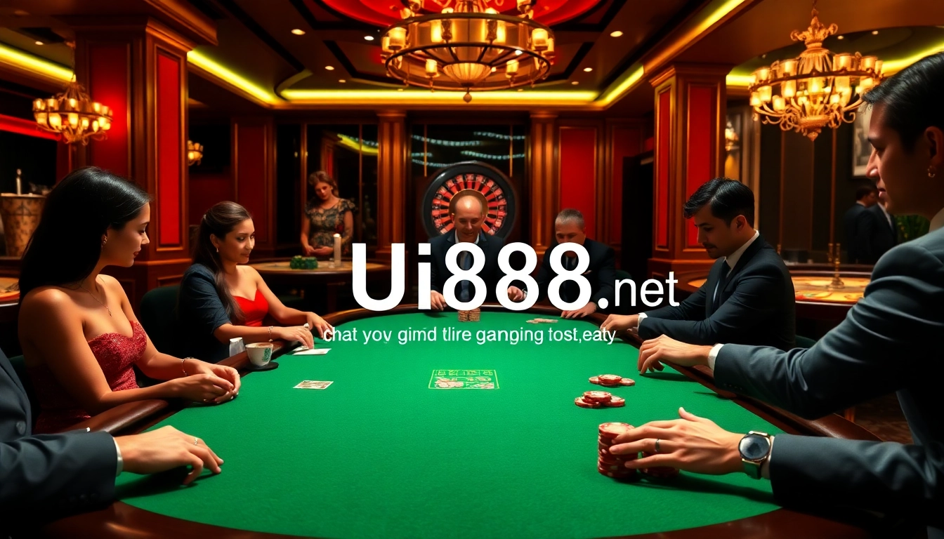 Experience thrilling poker gameplay at https://uu888.jp.net/ with vibrant chips and cards in action.