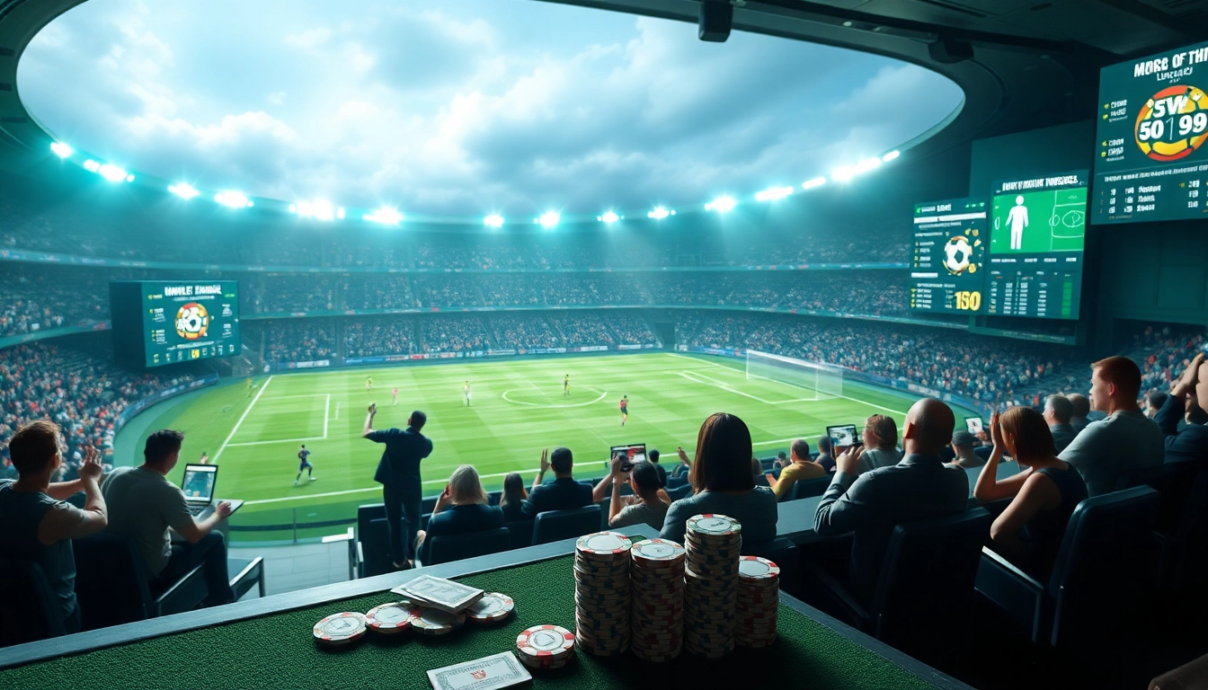 Engage in thrilling sports betting action with Nowgoal bóng đá as colorful screens display live odds and scores.